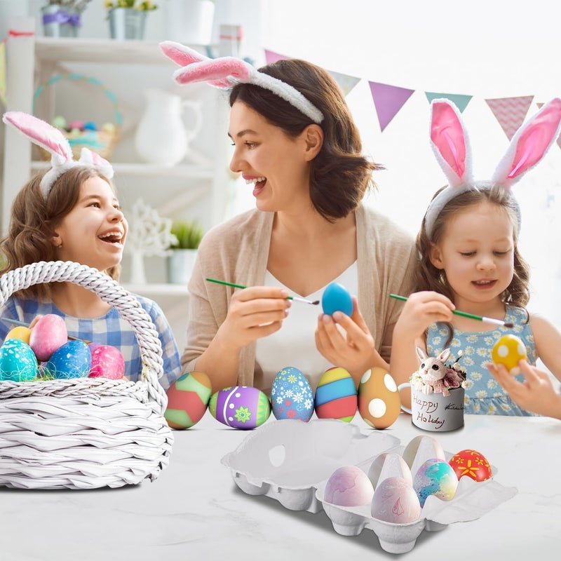 IHDYPPEW 50 Pack Egg Baskets, Half Dozen Egg Cartons, Paper Egg Cartons, Egg Holder Hold 6 Eggs each for Safe Storage, Transport & Display - Ideal for Farm Fresh Eggs, Crafts, White(Standard Size) - Image 5